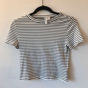 NWOT Striped crop top
